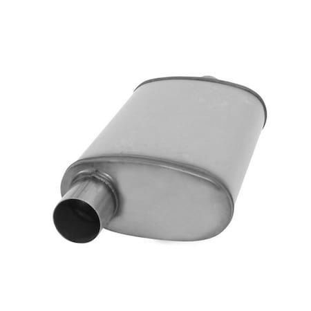 Ap Exhaust MUFFLER - XLERATOR STAINLESS STEEL, OVAL-O/C, 20IN OAL, 2.50IN XS1226